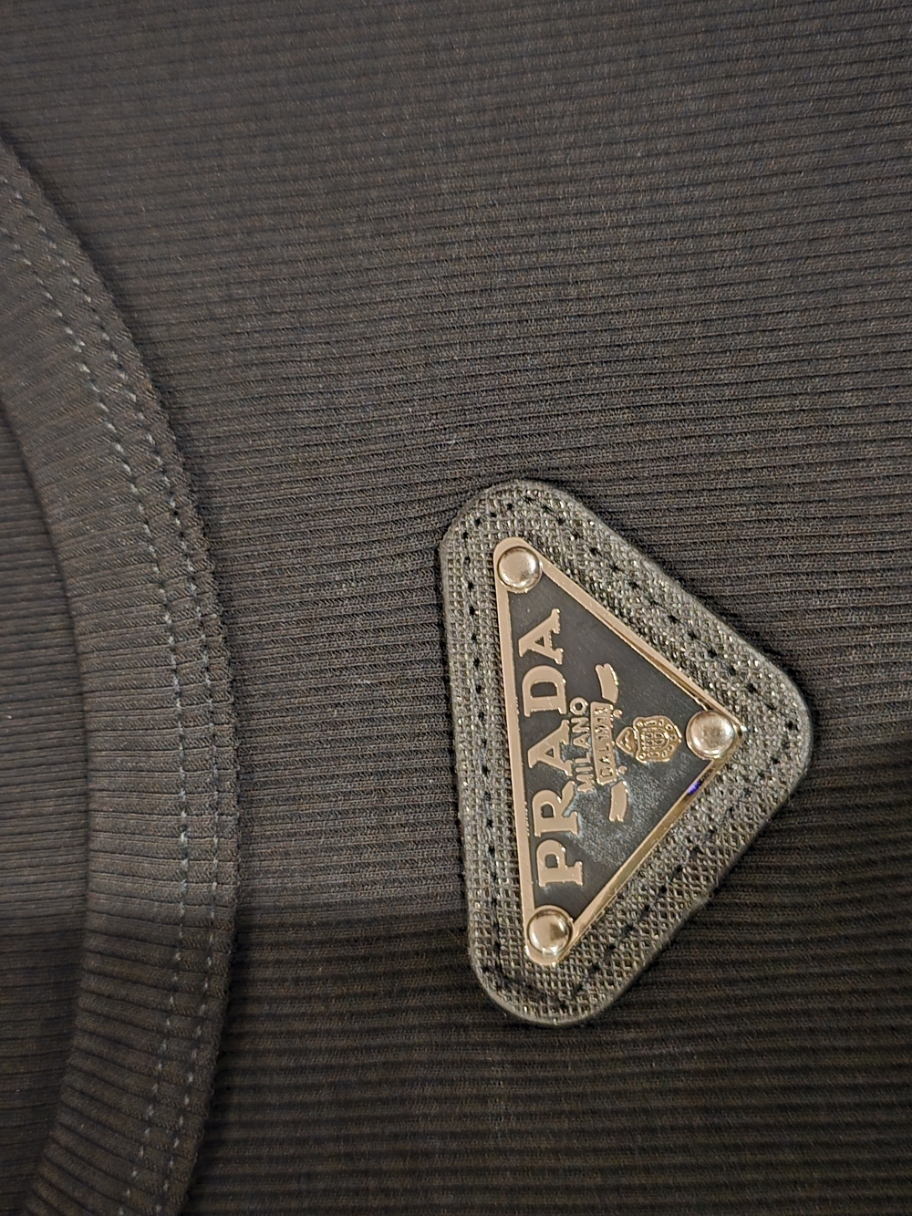 Prada Black Ribbed Tank Top - Picture 3 of 6